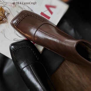 方头切尔西靴子复古风短靴女大码 L145低跟百搭时装 靴女秋冬新款