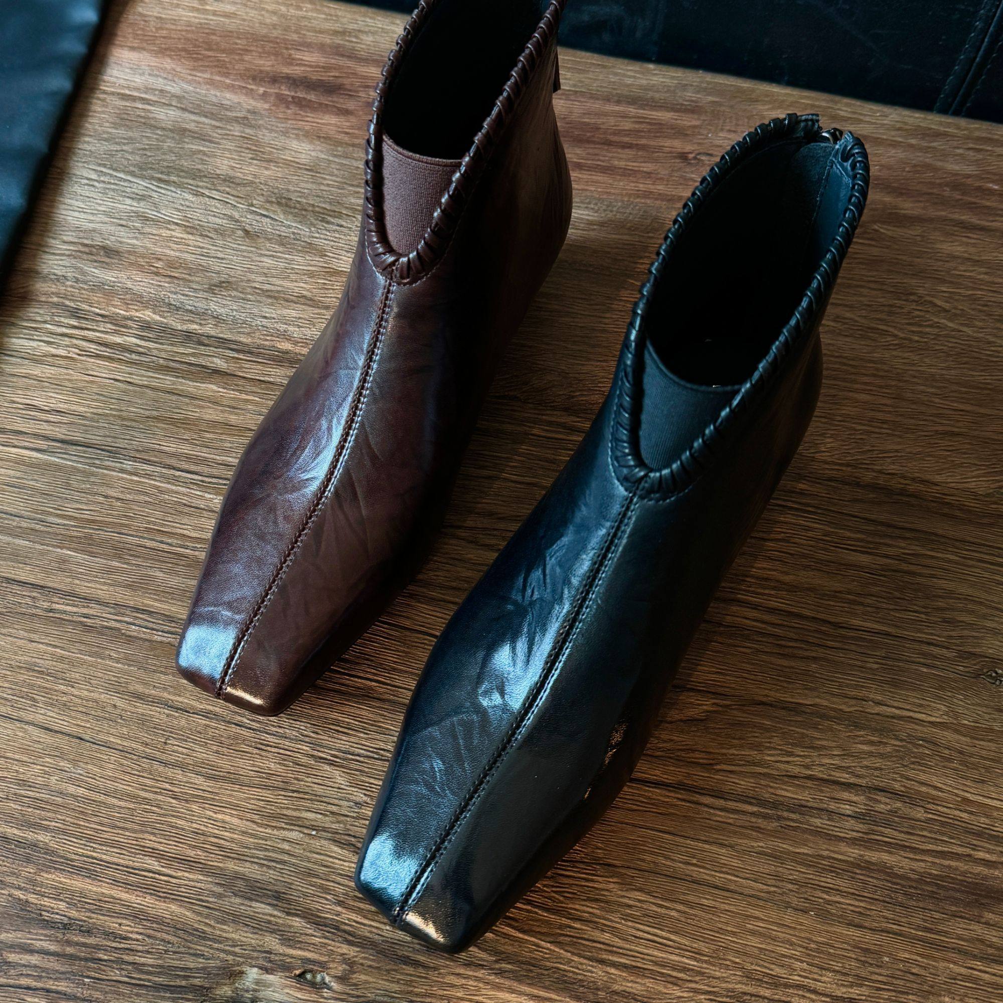 2061-1冬季女方头秋季粗跟中跟低跟短靴女靴时尚复古牛仔,女鞋,时装靴,淘宝优惠券,粉丝福利购,淘宝优惠卷