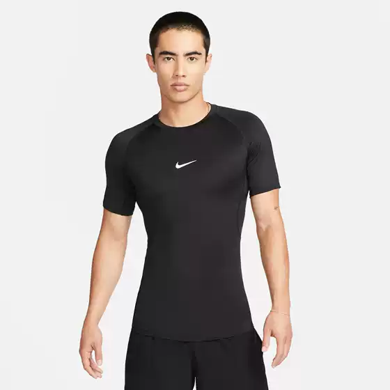 Nike 2025 Summer Pro Dri-Fit Men's Quick-Drying Tight-Fitting Short-Sleeve T-Shirt Fb7933-010 100