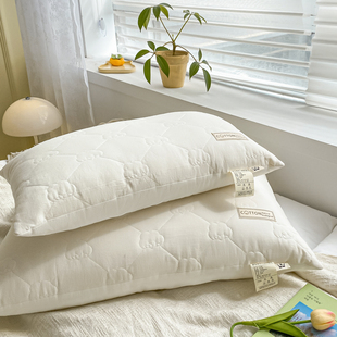50单人枕48 74纤维枕 婴儿枕头30 A类原生棉花儿童抗菌枕芯单只装