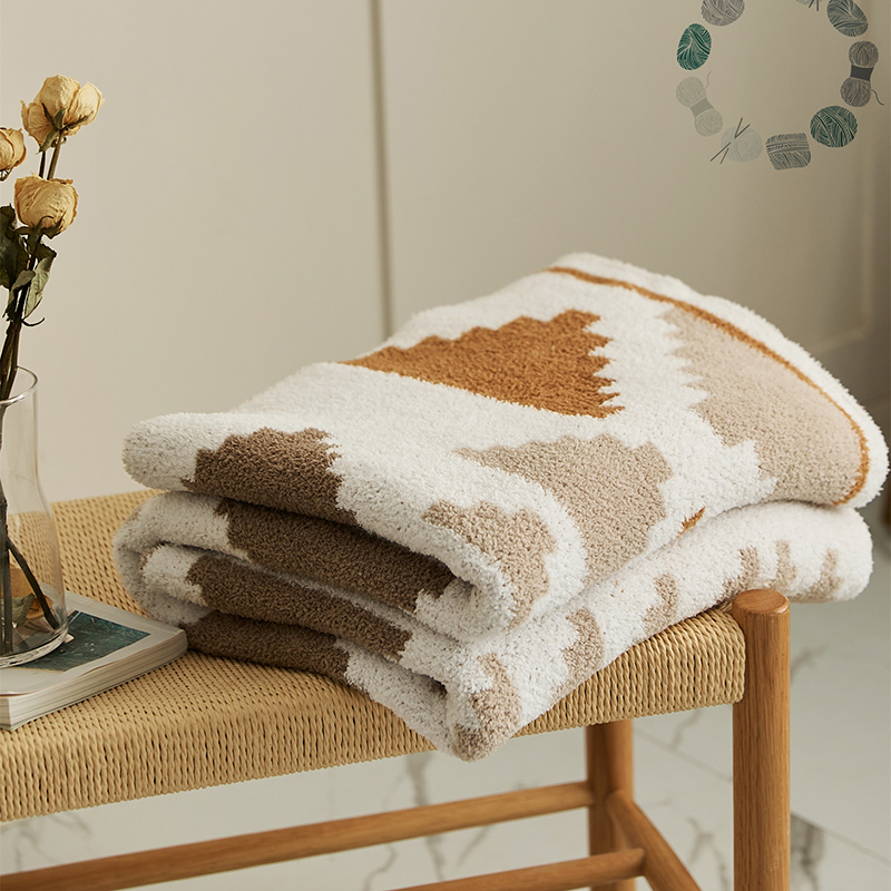 几何元素针织盖毯沙发装饰床尾