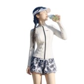 泡温泉遮肚显瘦泳装 防晒保守泳装 长袖 分体泳衣女士新款