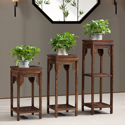 实木花架红木家具鸡翅木中式