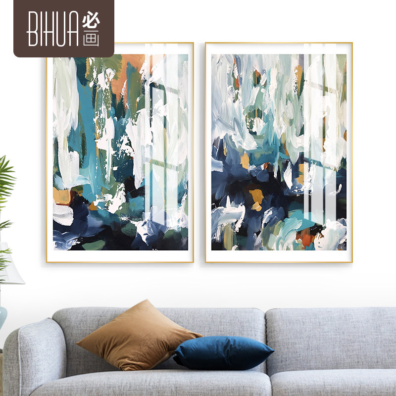 必画欧美唯美抽象艺术油画铝合金外框装饰画有框挂画客厅书房壁画