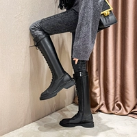 Martens, утепленные высокие сапоги, подходят для подростков, из натуральной кожи
