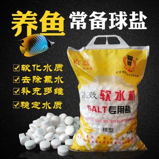 水族软水盐球盐观赏鱼专用鱼缸盐冷水球盐养鱼用盐海盐片剂净水盐