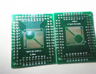 QFP转接板 FQFP TQFP 32/44/64/80/100 LQFP贴片 直插 0.5/0.8mm