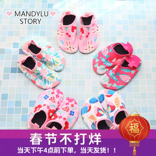 儿童沙滩鞋速干宝宝婴幼儿防滑游泳鞋超软卡通家居涉水冲浪潜水鞋