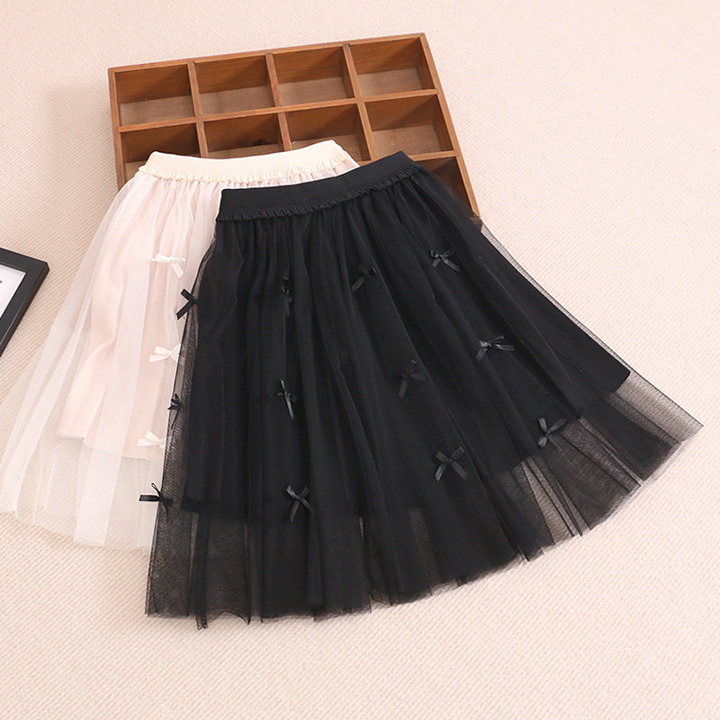 女童春秋新款儿童米色洋气网纱半身裙中长款宝宝蕾丝裙子纱裙,童装/婴儿装/亲子装,半身裙,淘宝优惠券,粉丝福利购,淘宝优惠卷