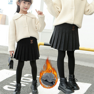 女童加绒加厚打底裤裙裤