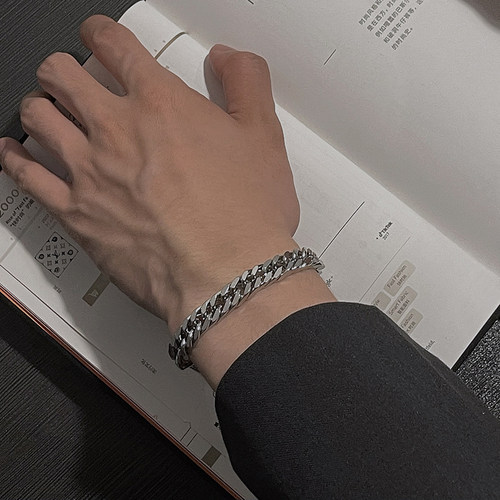 钛钢不掉色古巴手链简约嘻哈潮