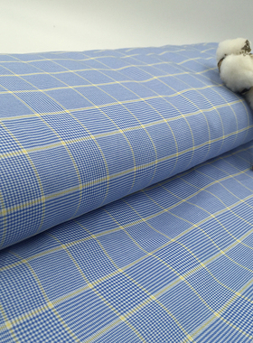 【Taylor Tailor】衬衫定制 蓝色格子全棉商务长袖衬衣 量身定做