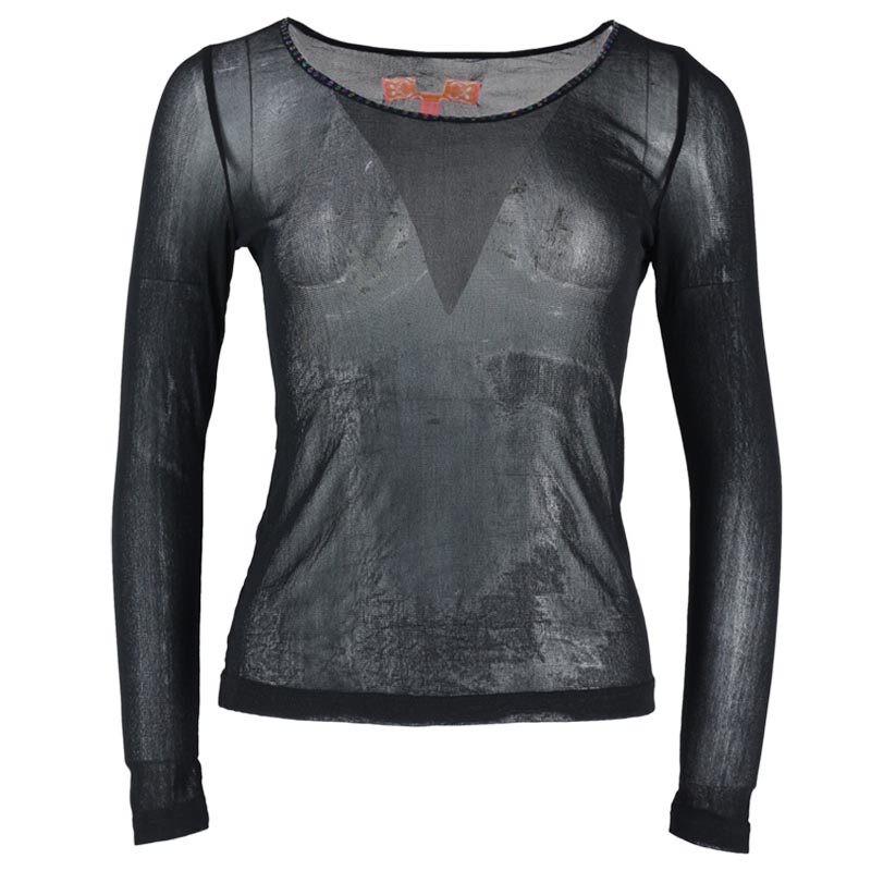 10元清货 黑色锦纶亮片弹力衫 打底衫 针织衫 锦纶衫 薄款