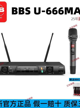 BBS U-666MAX无线话筒一拖二麦克风KTV卡拉OK家用中创T3效果器