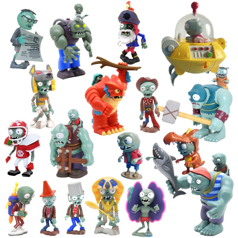 正版植物大战僵尸玩具散装全套2弹射豌豆射手3橄榄球儿童男孩礼物