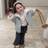 衣服儿童加厚棉衣宝宝洋气棉服棉袄 新款 女童羊羔绒外套冬装 童冬季