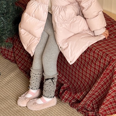 女童打底裤一条过冬加绒加厚冬季女宝宝韩系波点一体绒袜套两穿