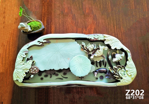 宗正堂天然紫袍玉带石茶盘