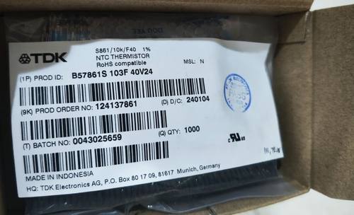 TDK/EPCOS热敏电阻B57861S0103F040 B57861S103F40 NTC 10K欧 1%