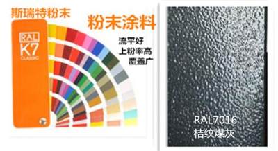 热固性粉末涂料 RAL7016煤灰桔纹/平光/哑光/砂纹 喷涂塑粉20kg