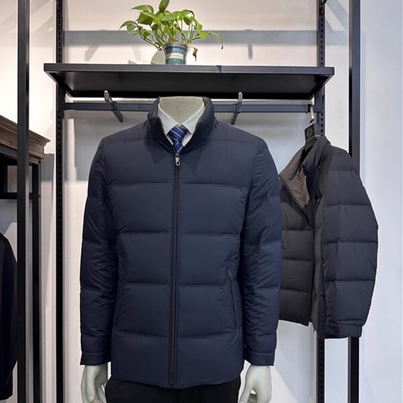 男士冬季新品白鸭绒立领羽绒服