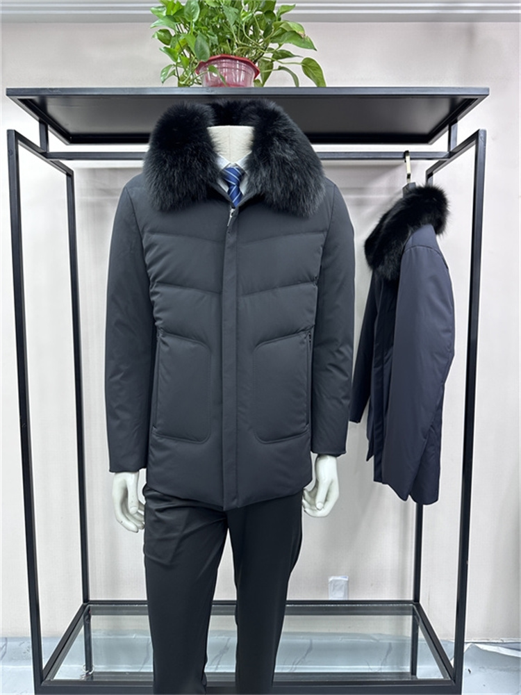 铭盛缘商务翻领常规羽绒服