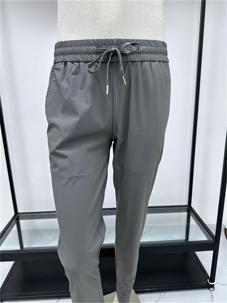 促销回馈款26年夏季薄款冰丝面料松紧腰直筒弹力休闲裤长裤铭盛缘