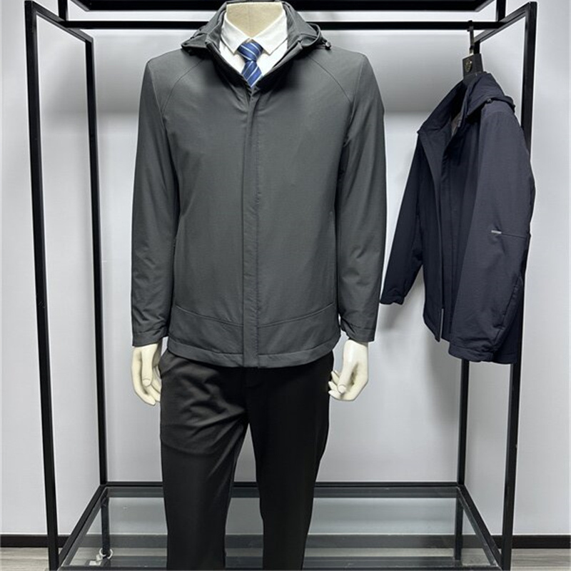 驼绒填充可脱卸内胆25年冬季新品商务保暖棉衣男士休闲棉服铭盛缘