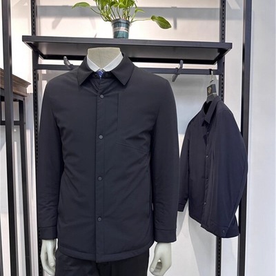 绵羊毛轻薄翻领短款棉衣