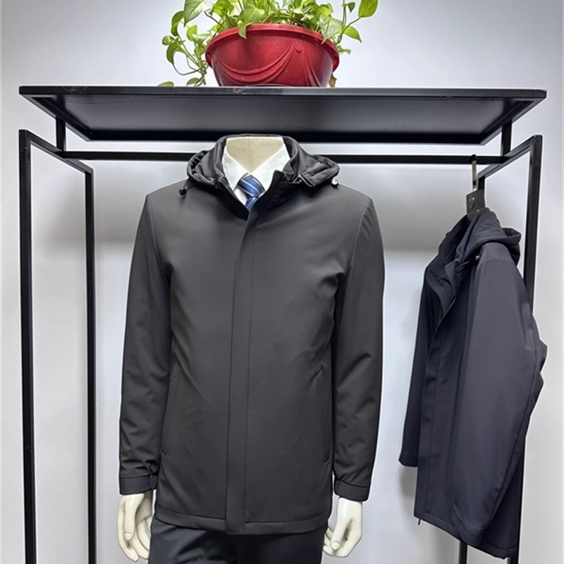 脱卸白鸭绒内胆羽绒服