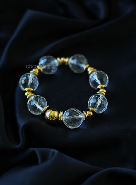 高档珠宝天然白水晶手链女款手串小众高级感闺蜜礼物