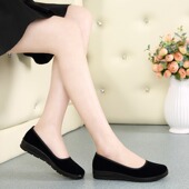 跳舞蹈鞋 春秋老北京布鞋 平底软底防滑酒店职业工装 工作鞋 女鞋 单鞋