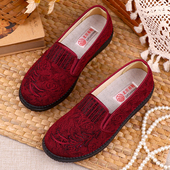 春夏季 轻便软底老人鞋 透气奶奶鞋 老北京布鞋 中老年女士舒适妈妈鞋