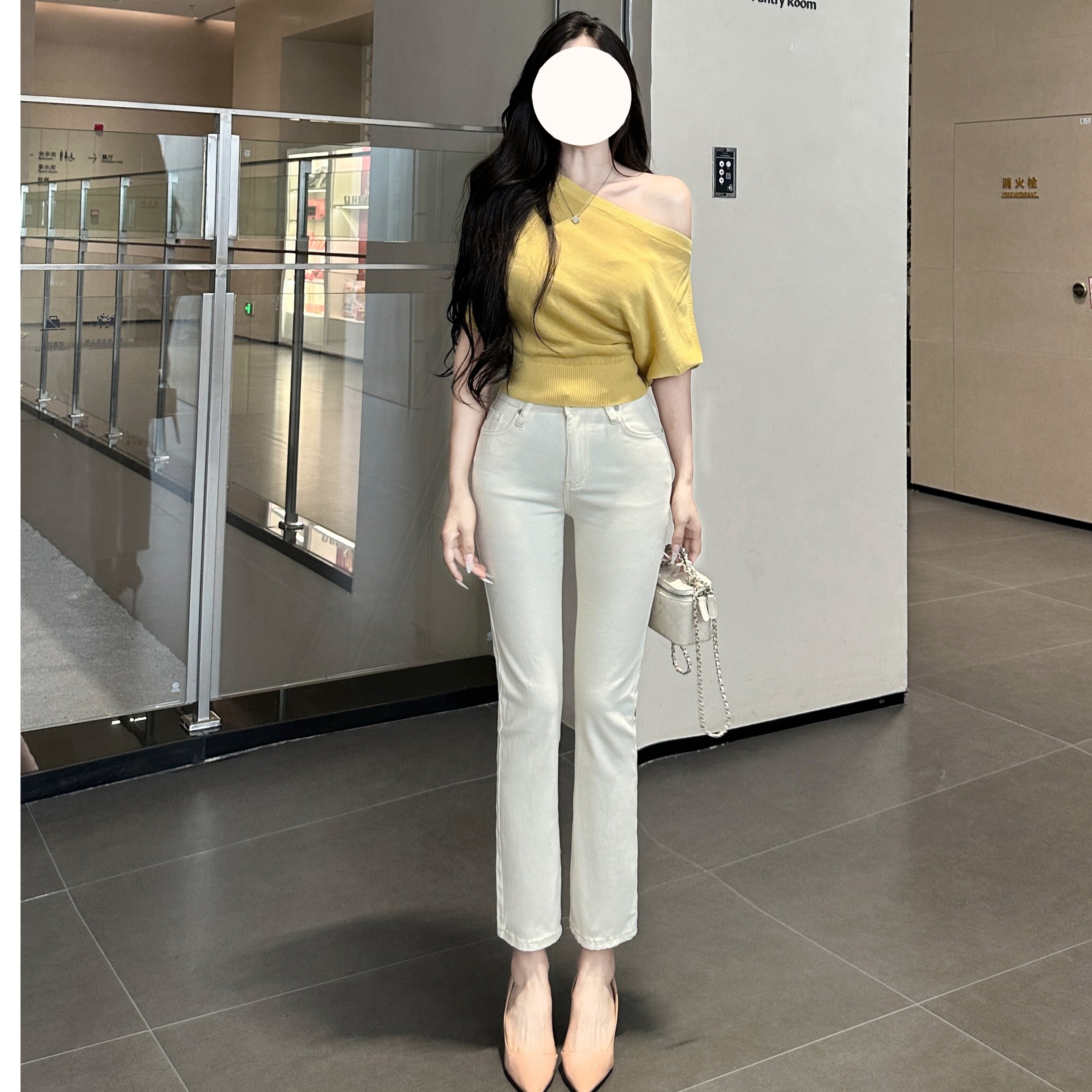 直腿烟管裤~弹力软牛仔百搭牛仔裤小个子九分裤新款直筒牛仔裤
