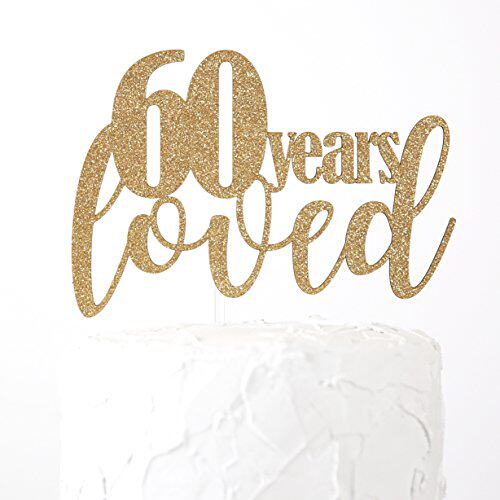 nanasuko 60th birthday/anniversary cake topper - 60