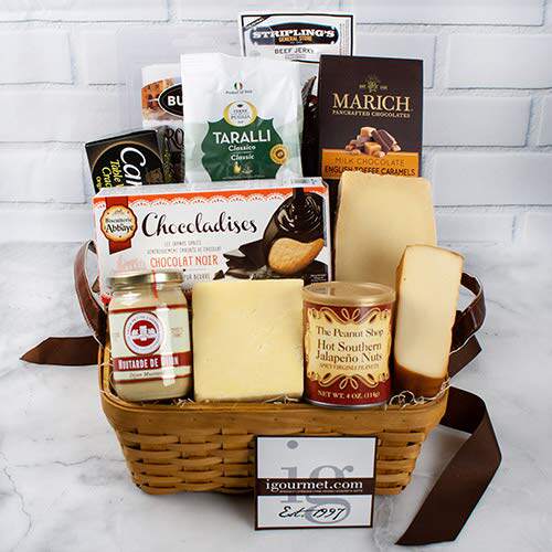 birthday 3 lb gift basket of premier gourmet snacks