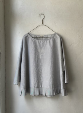 意大利Apuntob细条纹花边小衫