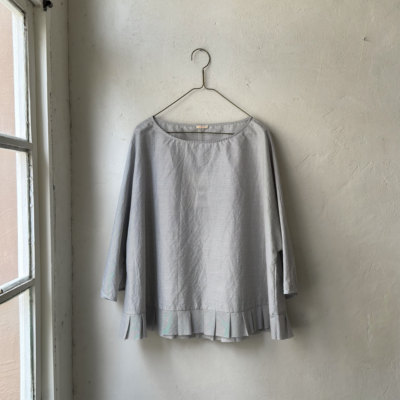 意大利Apuntob细条纹花边小衫