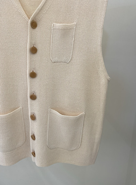 现货ASEEDONCLOUD24秋冬男女同款中性羊毛混纺休闲套头针织衫马甲