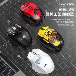 M100UV浮雕无线蓝牙双模七彩发光游戏鼠标