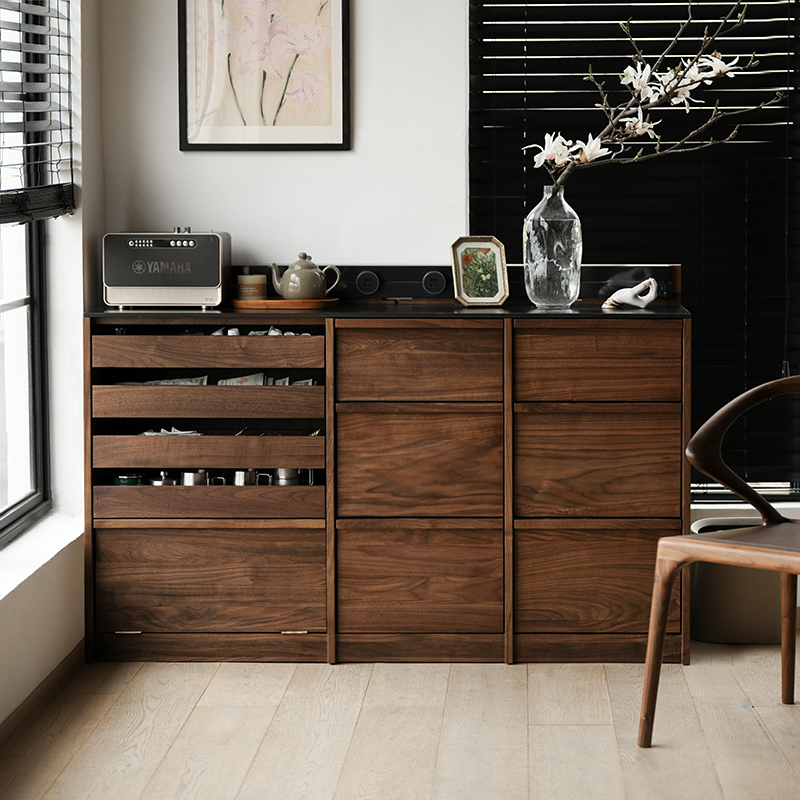 浮生记家用小边柜北美进口黑胡桃