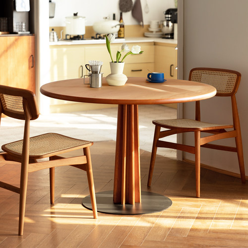 浮生记圆桌岩板北欧实木4至10人