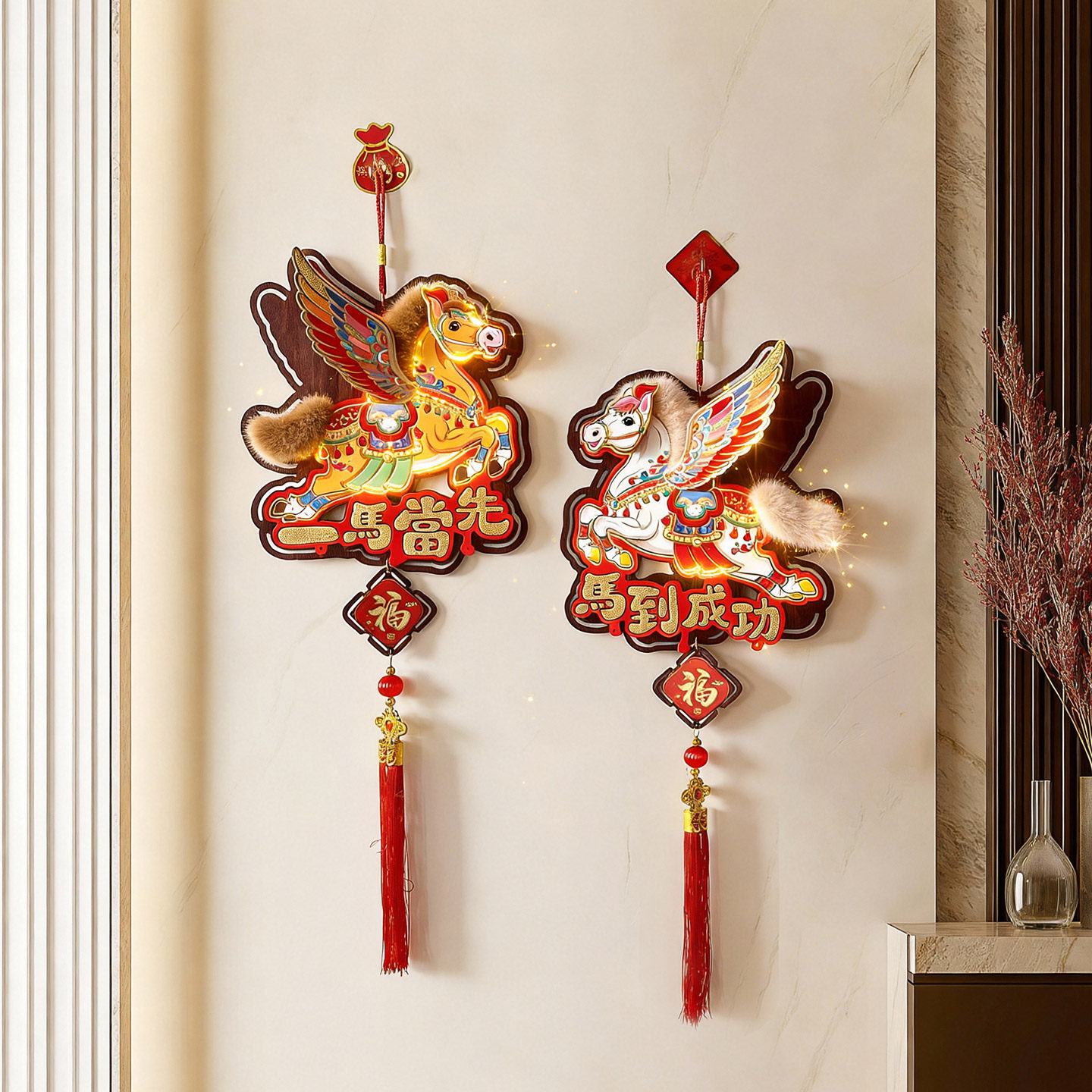 【小燕子】2026新款挂件马年春节装饰年味贺年沙发电视背景墙挂饰,节庆用品/礼品,挂饰/生肖挂饰,淘宝优惠券,粉丝福利购,淘宝优惠卷