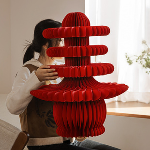 新年装饰福字蜂窝特大号摆件过年春节居家客厅桌面装饰氛围感2026