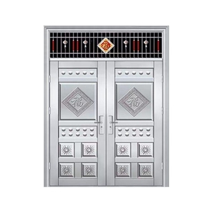 304不锈钢门双开门不锈钢大门对开庭院门加厚自建房院子门定制