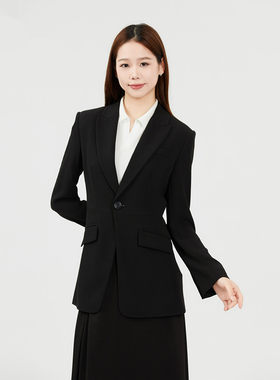 哥家商场同款新款经典高级感黑色女正装通勤修身西装外套1400711
