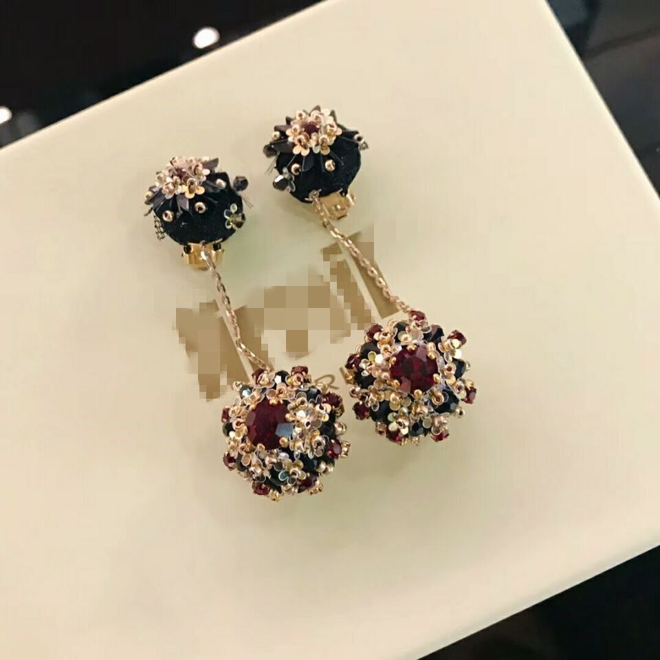 季阿玛施新颖四季新款百搭正品女士耳环饰品红色球形耳夹长款,饰品/流行首饰/时尚饰品新,耳夹,淘宝优惠券,粉丝福利购,淘宝优惠卷