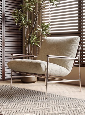 菲卡休闲沙发椅设客厅现代轻奢单人沙发椅可拆洗软包沙发单人椅