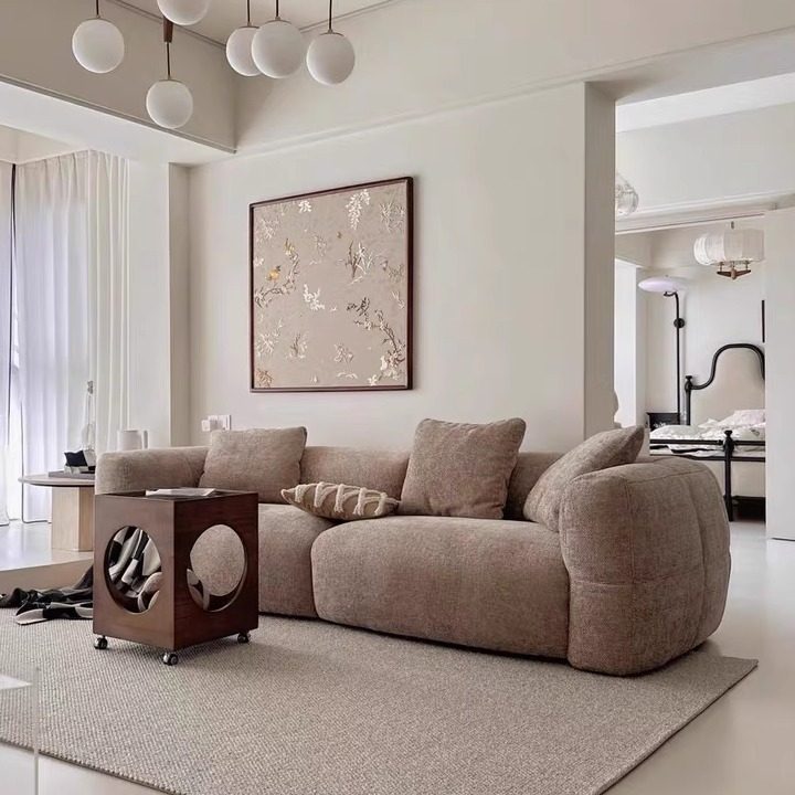 法式复古大白沙发客厅小户型现代简约时尚奶油风百搭休闲沙发