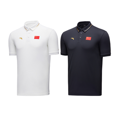 安踏中国国家队国旗款POLO衫冰肤